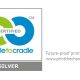 Cradle to Cradle Logo with subline future-proof: printing products by the community.