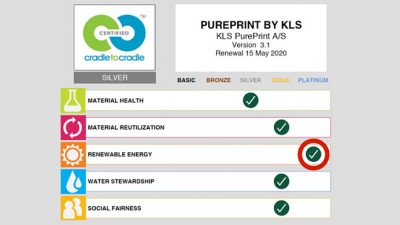 Certification level of KLS Pureprint: Platin level for Energy